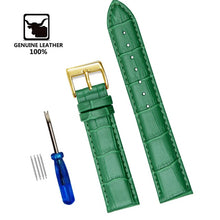 Load image into Gallery viewer, Genuine Leather Watchbands 12/14/16/18/20/22/24 mm Watch Band Strap Steel Pin buckle High Quality Wrist Belt Bracelet + Tool

