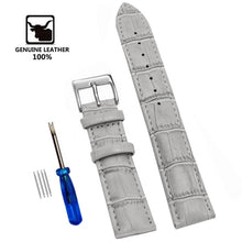 Load image into Gallery viewer, Genuine Leather Watchbands 12/14/16/18/20/22/24 mm Watch Band Strap Steel Pin buckle High Quality Wrist Belt Bracelet + Tool
