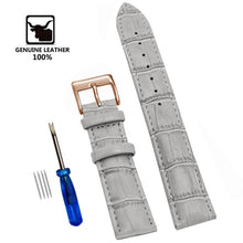 Load image into Gallery viewer, Genuine Leather Watchbands 12/14/16/18/20/22/24 mm Watch Band Strap Steel Pin buckle High Quality Wrist Belt Bracelet + Tool
