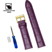 Load image into Gallery viewer, Genuine Leather Watchbands 12/14/16/18/20/22/24 mm Watch Band Strap Steel Pin buckle High Quality Wrist Belt Bracelet + Tool
