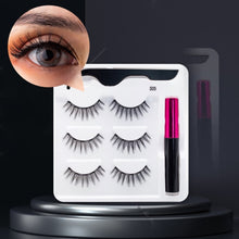 Load image into Gallery viewer, 5 Pairs/Set Magnetic Eyelashes False Lashes Repeated Use Eyelashes Waterproof Liquid Eyeliner With Tweezer Makeup Set
