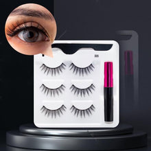 Load image into Gallery viewer, 5 Pairs/Set Magnetic Eyelashes False Lashes Repeated Use Eyelashes Waterproof Liquid Eyeliner With Tweezer Makeup Set
