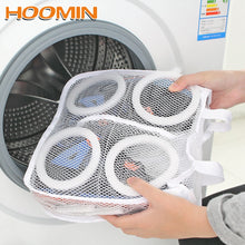 Load image into Gallery viewer, HOOMIN Lazy Shoes Washing Bags Travel Shoe Storage bags Portable Anti-deformation Protective Mesh Laundry Bag Organizer
