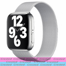 Load image into Gallery viewer, Strap For Apple watch band 44mm 40mm 38mm 42mm metal Magnetic Loop correa Accessories bracelet iWatch serie 4 3 SE 6 7 45mm 41mm
