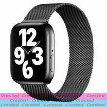 Load image into Gallery viewer, Strap For Apple watch band 44mm 40mm 38mm 42mm metal Magnetic Loop correa Accessories bracelet iWatch serie 4 3 SE 6 7 45mm 41mm

