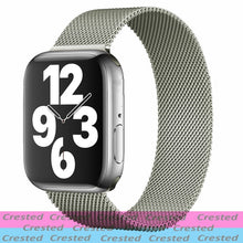 Load image into Gallery viewer, Strap For Apple watch band 44mm 40mm 38mm 42mm metal Magnetic Loop correa Accessories bracelet iWatch serie 4 3 SE 6 7 45mm 41mm
