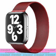 Load image into Gallery viewer, Strap For Apple watch band 44mm 40mm 38mm 42mm metal Magnetic Loop correa Accessories bracelet iWatch serie 4 3 SE 6 7 45mm 41mm
