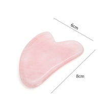 Load image into Gallery viewer, Rose Quartz Face Massager Gua Sha Scraper Natural Jade Stone Skin Care Massager for Body Facial Neck Back Beauty Health Eye SPA
