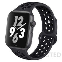 Load image into Gallery viewer, Silicone Strap For Apple Watch Band 44mm 40mm 42mm 38mm watchband Breathable bracelet correa iWatch serie 3 6 5 4 SE 7 45mm 41mm
