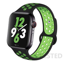 Load image into Gallery viewer, Silicone Strap For Apple Watch Band 44mm 40mm 42mm 38mm watchband Breathable bracelet correa iWatch serie 3 6 5 4 SE 7 45mm 41mm
