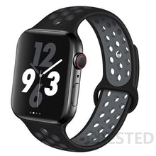 Load image into Gallery viewer, Silicone Strap For Apple Watch Band 44mm 40mm 42mm 38mm watchband Breathable bracelet correa iWatch serie 3 6 5 4 SE 7 45mm 41mm
