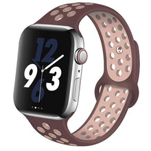 Load image into Gallery viewer, Silicone Strap For Apple Watch Band 44mm 40mm 42mm 38mm watchband Breathable bracelet correa iWatch serie 3 6 5 4 SE 7 45mm 41mm
