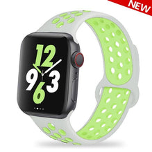 Load image into Gallery viewer, Silicone Strap For Apple Watch Band 44mm 40mm 42mm 38mm watchband Breathable bracelet correa iWatch serie 3 6 5 4 SE 7 45mm 41mm
