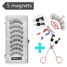 Load image into Gallery viewer, 3D magnetic eyelashes With 3/4 Magnets handmade makeup Mink eyelashes extended false eyelashes Reusable false eyelashes Dropship
