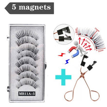Load image into Gallery viewer, 3D magnetic eyelashes With 3/4 Magnets handmade makeup Mink eyelashes extended false eyelashes Reusable false eyelashes Dropship
