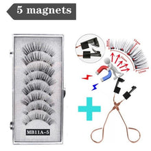 Load image into Gallery viewer, 3D magnetic eyelashes With 3/4 Magnets handmade makeup Mink eyelashes extended false eyelashes Reusable false eyelashes Dropship

