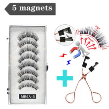 Load image into Gallery viewer, 3D magnetic eyelashes With 3/4 Magnets handmade makeup Mink eyelashes extended false eyelashes Reusable false eyelashes Dropship
