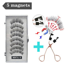 Load image into Gallery viewer, 3D magnetic eyelashes With 3/4 Magnets handmade makeup Mink eyelashes extended false eyelashes Reusable false eyelashes Dropship

