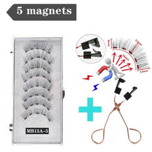 Load image into Gallery viewer, 3D magnetic eyelashes With 3/4 Magnets handmade makeup Mink eyelashes extended false eyelashes Reusable false eyelashes Dropship

