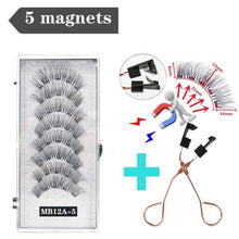 Load image into Gallery viewer, 3D magnetic eyelashes With 3/4 Magnets handmade makeup Mink eyelashes extended false eyelashes Reusable false eyelashes Dropship
