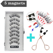 Load image into Gallery viewer, 3D magnetic eyelashes With 3/4 Magnets handmade makeup Mink eyelashes extended false eyelashes Reusable false eyelashes Dropship
