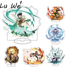 Load image into Gallery viewer, Anime Figure Genshin Impact Zhongli Diluc Venti Klee Keqing Qiqi Acrylic Stand Model Plate Desk Decor Standing Sign Fans Gifts
