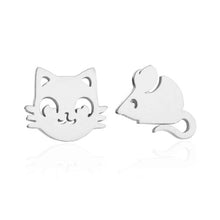 Load image into Gallery viewer, 1 Pair Cute Animal Bite Earring Cartoon Soft Clay Animal Earrings Tyrannosaurus Bite Earrings Dinosaur Earrings Party Fun Gifts
