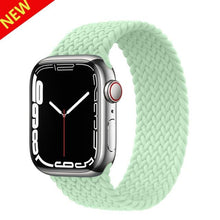 Load image into Gallery viewer, Braided Solo Loop For Apple Watch band 44mm 40mm 45mm 41mm Fabric Nylon Elastic Belt Bracelet iWatch series 3 4 5 SE 6 7 Strap
