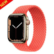Load image into Gallery viewer, Braided Solo Loop For Apple Watch band 44mm 40mm 45mm 41mm Fabric Nylon Elastic Belt Bracelet iWatch series 3 4 5 SE 6 7 Strap

