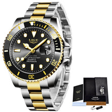 Load image into Gallery viewer, LIGE Top Brand Luxury Fashion Diver Watch Men 30ATM Waterproof Date Clock Sport Watches Mens Quartz Wristwatch Relogio Masculino

