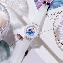 Load image into Gallery viewer, Disney Frozen Watch Princess Aisha Children's Luminous Watch Student Silicone Colorful Lights Watch gifts for girls kids watches
