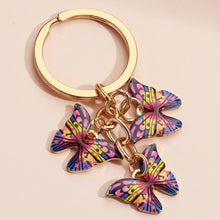 Load image into Gallery viewer, New Colorful Enamel Butterfly Keychain Insects Car Key Women Bag Accessories Jewelry Gifts

