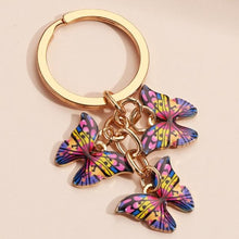 Load image into Gallery viewer, New Colorful Enamel Butterfly Keychain Insects Car Key Women Bag Accessories Jewelry Gifts
