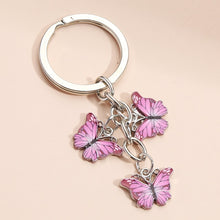 Load image into Gallery viewer, New Colorful Enamel Butterfly Keychain Insects Car Key Women Bag Accessories Jewelry Gifts
