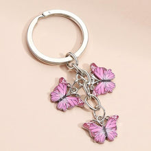 Load image into Gallery viewer, New Colorful Enamel Butterfly Keychain Insects Car Key Women Bag Accessories Jewelry Gifts
