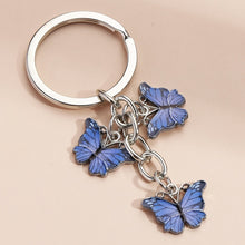 Load image into Gallery viewer, New Colorful Enamel Butterfly Keychain Insects Car Key Women Bag Accessories Jewelry Gifts
