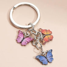 Load image into Gallery viewer, New Colorful Enamel Butterfly Keychain Insects Car Key Women Bag Accessories Jewelry Gifts
