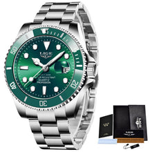 Load image into Gallery viewer, LIGE Top Brand Luxury Fashion Diver Watch Men 30ATM Waterproof Date Clock Sport Watches Mens Quartz Wristwatch Relogio Masculino
