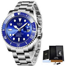 Load image into Gallery viewer, LIGE Top Brand Luxury Fashion Diver Watch Men 30ATM Waterproof Date Clock Sport Watches Mens Quartz Wristwatch Relogio Masculino

