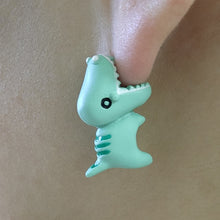 Load image into Gallery viewer, 1 Pair Cute Animal Bite Earring Cartoon Soft Clay Animal Earrings Tyrannosaurus Bite Earrings Dinosaur Earrings Party Fun Gifts
