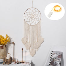 Load image into Gallery viewer, Boho Moon and Star Dream Catcher Macrame Wall Hanging Bohemian Home Decor Girls Kids Nursery Christmas Ornament Decoration Gifts
