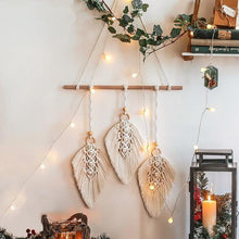 Load image into Gallery viewer, Boho Moon and Star Dream Catcher Macrame Wall Hanging Bohemian Home Decor Girls Kids Nursery Christmas Ornament Decoration Gifts
