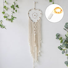 Load image into Gallery viewer, Boho Moon and Star Dream Catcher Macrame Wall Hanging Bohemian Home Decor Girls Kids Nursery Christmas Ornament Decoration Gifts
