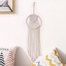 Load image into Gallery viewer, Boho Moon and Star Dream Catcher Macrame Wall Hanging Bohemian Home Decor Girls Kids Nursery Christmas Ornament Decoration Gifts
