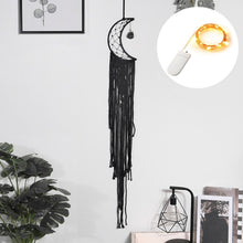 Load image into Gallery viewer, Boho Moon and Star Dream Catcher Macrame Wall Hanging Bohemian Home Decor Girls Kids Nursery Christmas Ornament Decoration Gifts
