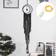 Load image into Gallery viewer, Boho Moon and Star Dream Catcher Macrame Wall Hanging Bohemian Home Decor Girls Kids Nursery Christmas Ornament Decoration Gifts
