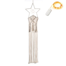 Load image into Gallery viewer, Boho Moon and Star Dream Catcher Macrame Wall Hanging Bohemian Home Decor Girls Kids Nursery Christmas Ornament Decoration Gifts
