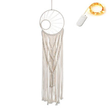 Load image into Gallery viewer, Boho Moon and Star Dream Catcher Macrame Wall Hanging Bohemian Home Decor Girls Kids Nursery Christmas Ornament Decoration Gifts
