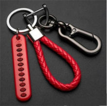 Load image into Gallery viewer, Anti-Lost Car Key Pendant Split Rings Keychain Phone Number Card Keyring Auto Vehicle Key Chain Car Accessories
