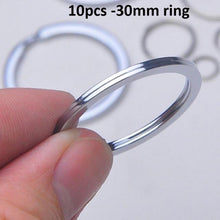 Load image into Gallery viewer, Silver Plated Metal Blank Keyring Keychain Split Ring Keyfob Key Holder Rings Women Men DIY Key Chains Key Ring Accessories

